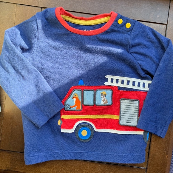 Baby Boden Fire Truck Tee - Picture 1 of 2
